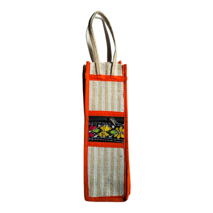 Eco-Friendly Jute Water Bottle Bag – Pack of 2 | Reusable & Durable Carry Bags for 1 Litre Bottles