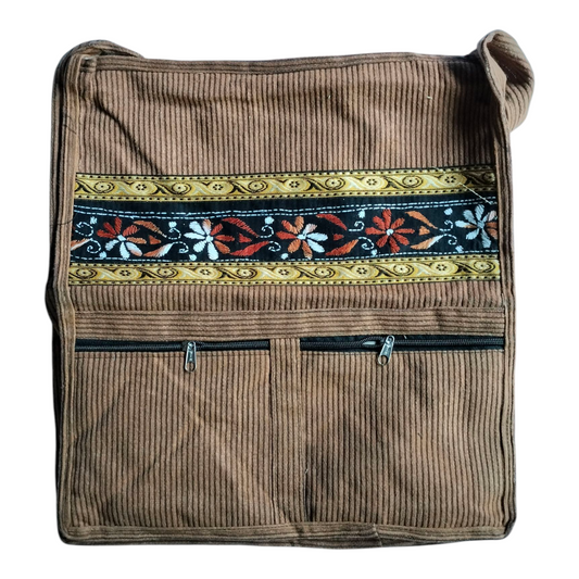 Handcrafted Traditional Shantiniketan Style Cotton Sling Jhola Bag | Crossbody Ethnic & Eco-Friendly