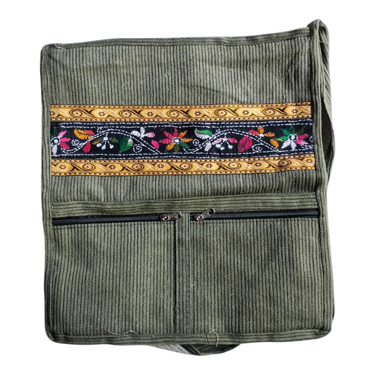 Handcrafted Traditional Shantiniketan Style Cotton Sling Jhola Bag | Crossbody Ethnic & Eco-Friendly