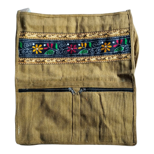 Handcrafted Traditional Shantiniketan Style Cotton Sling Jhola Bag | Crossbody Ethnic & Eco-Friendly